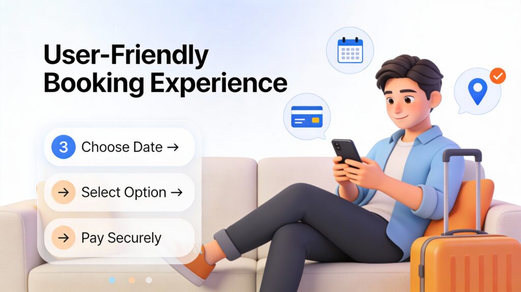 generatre image of User-Friendly Booking Experience