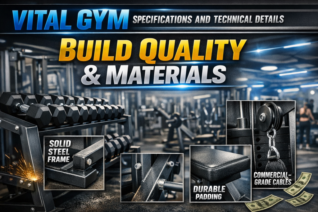 Vital Gym Specifications and Technical Details
Build Quality and Materials