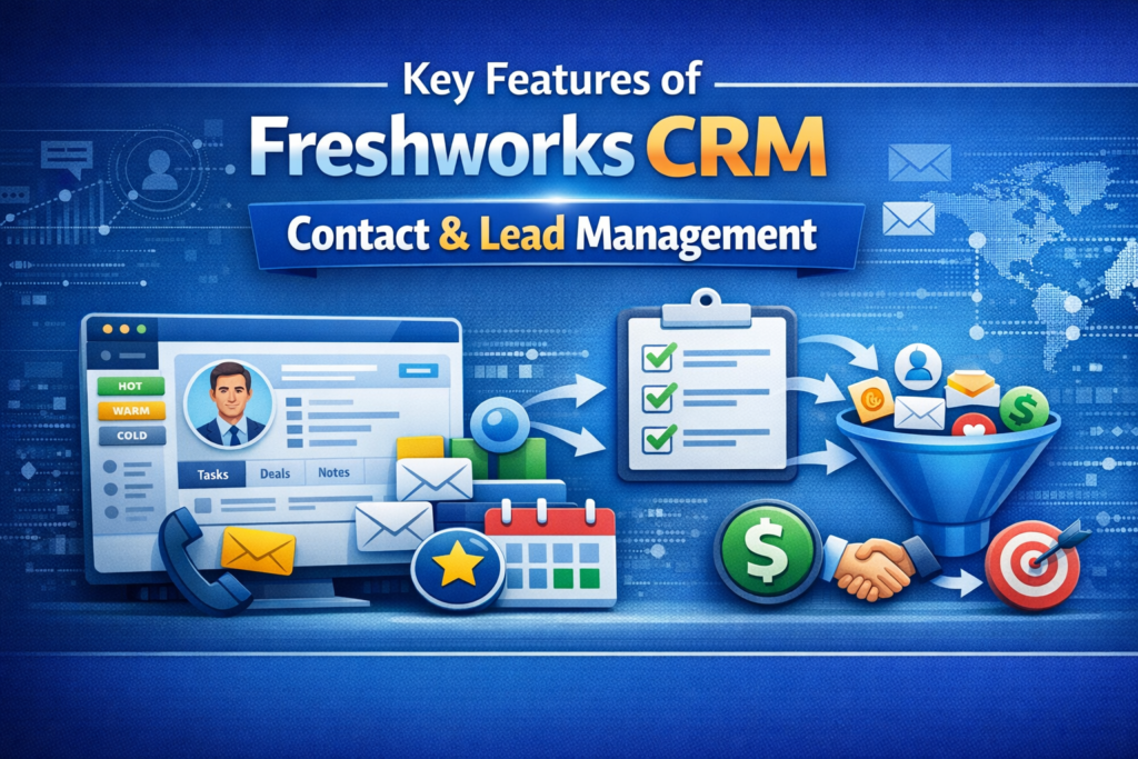 Key Features of Freshworks CRM

Contact and lead management