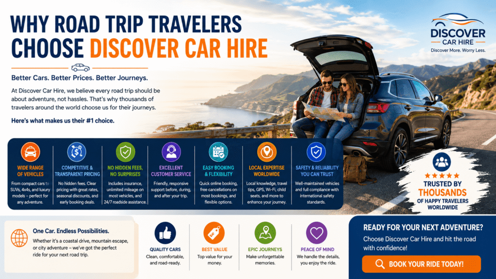 Why Road Trip Travelers Choose Discover Car Hire