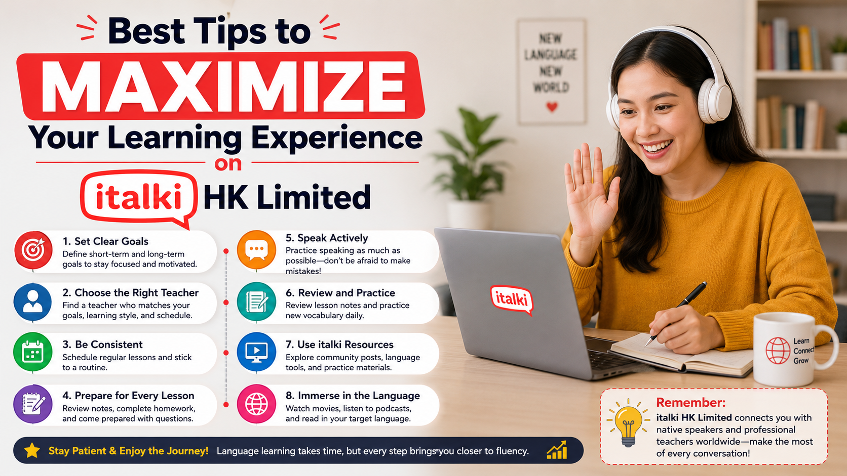 Best Tips to Maximize Your Learning Experience on italki HK Limited
