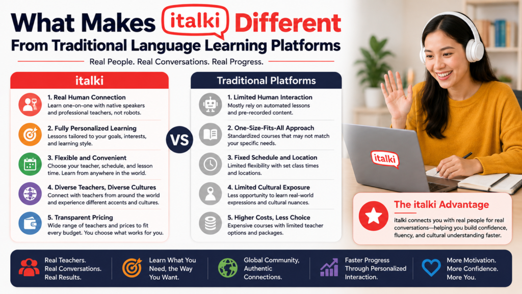 What Makes italki Different From Traditional Language Learning Platforms